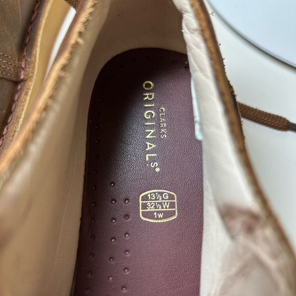 Clarks Dessert Trek Boys Shoes In Brown Leather - Picture 6 of 8